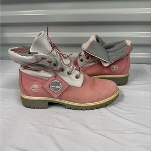 TIMBERLAND Roll Top
Women's Suede Leather Work
Boots Size 8M Pink/White